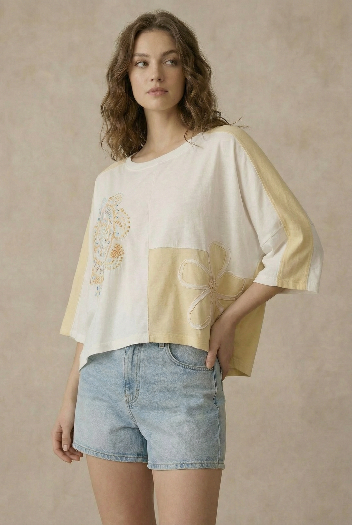 Embroidered Patch Top