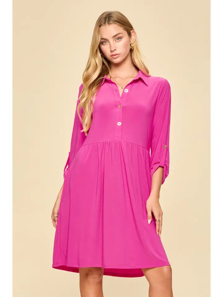 Collared Shirt Dress