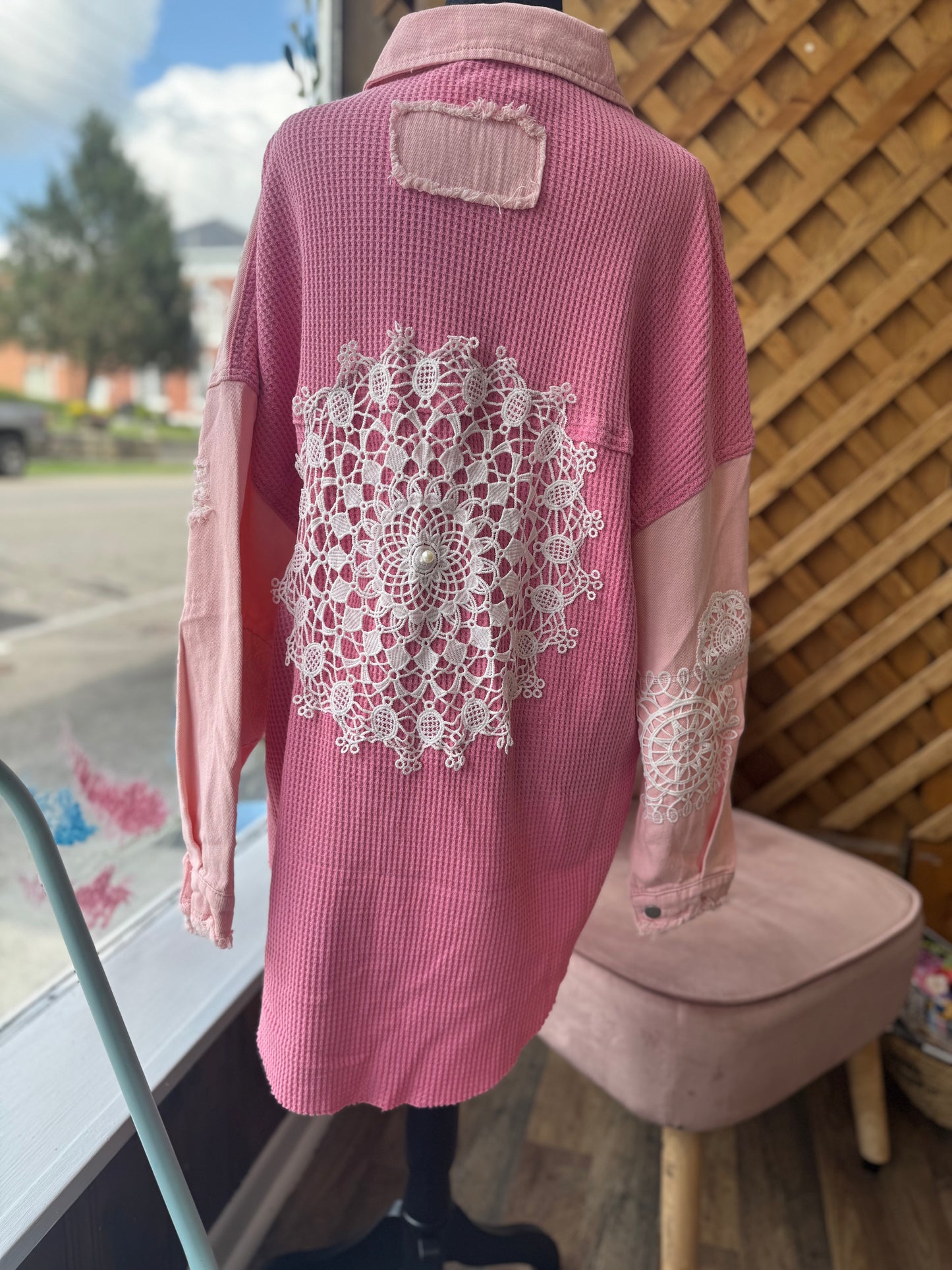 POL Pink Patch Shacket