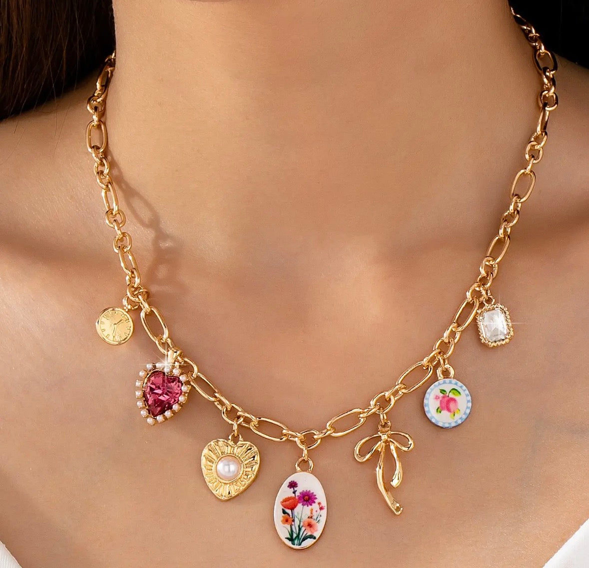 Flower Charm Necklace
