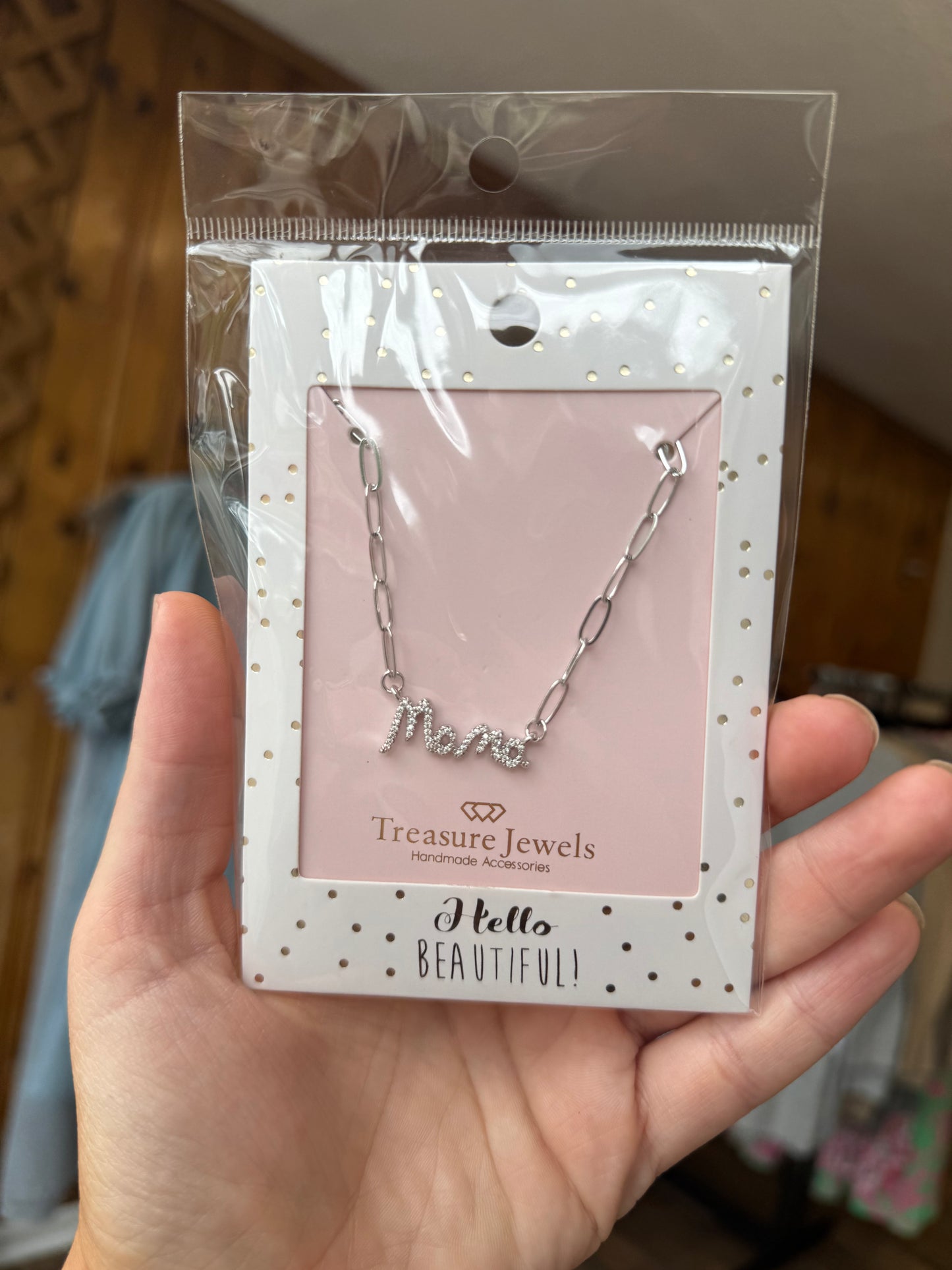 Mama Silver Necklace