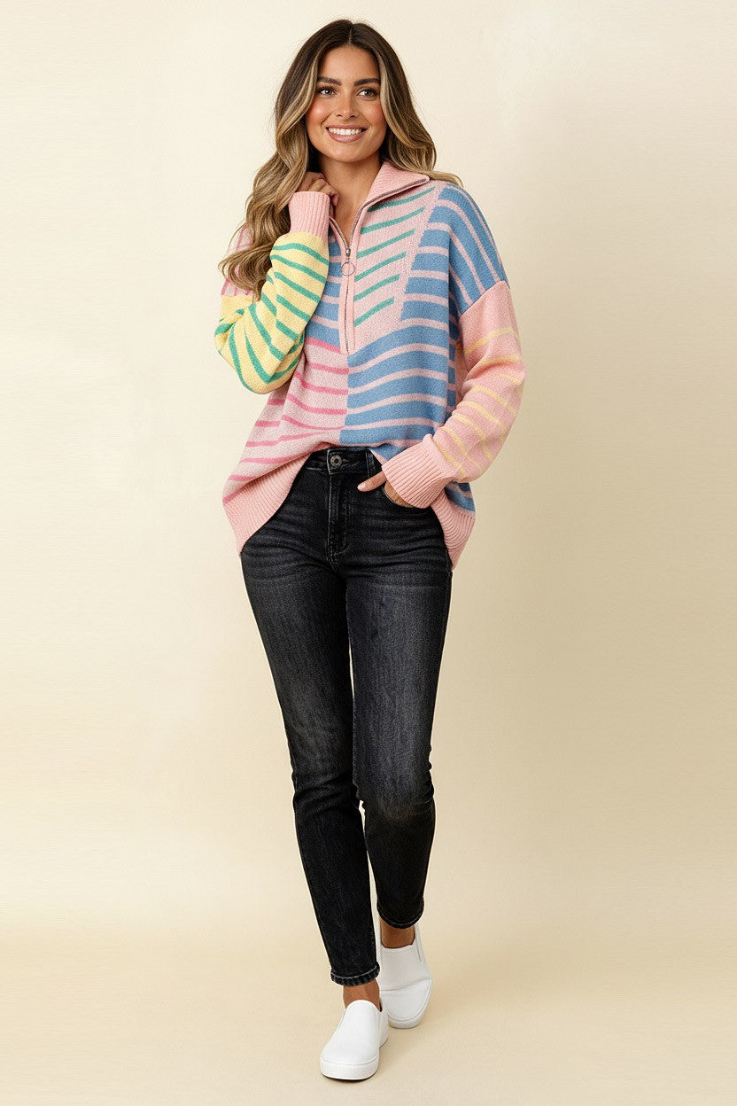 Haptics Striped Pullover