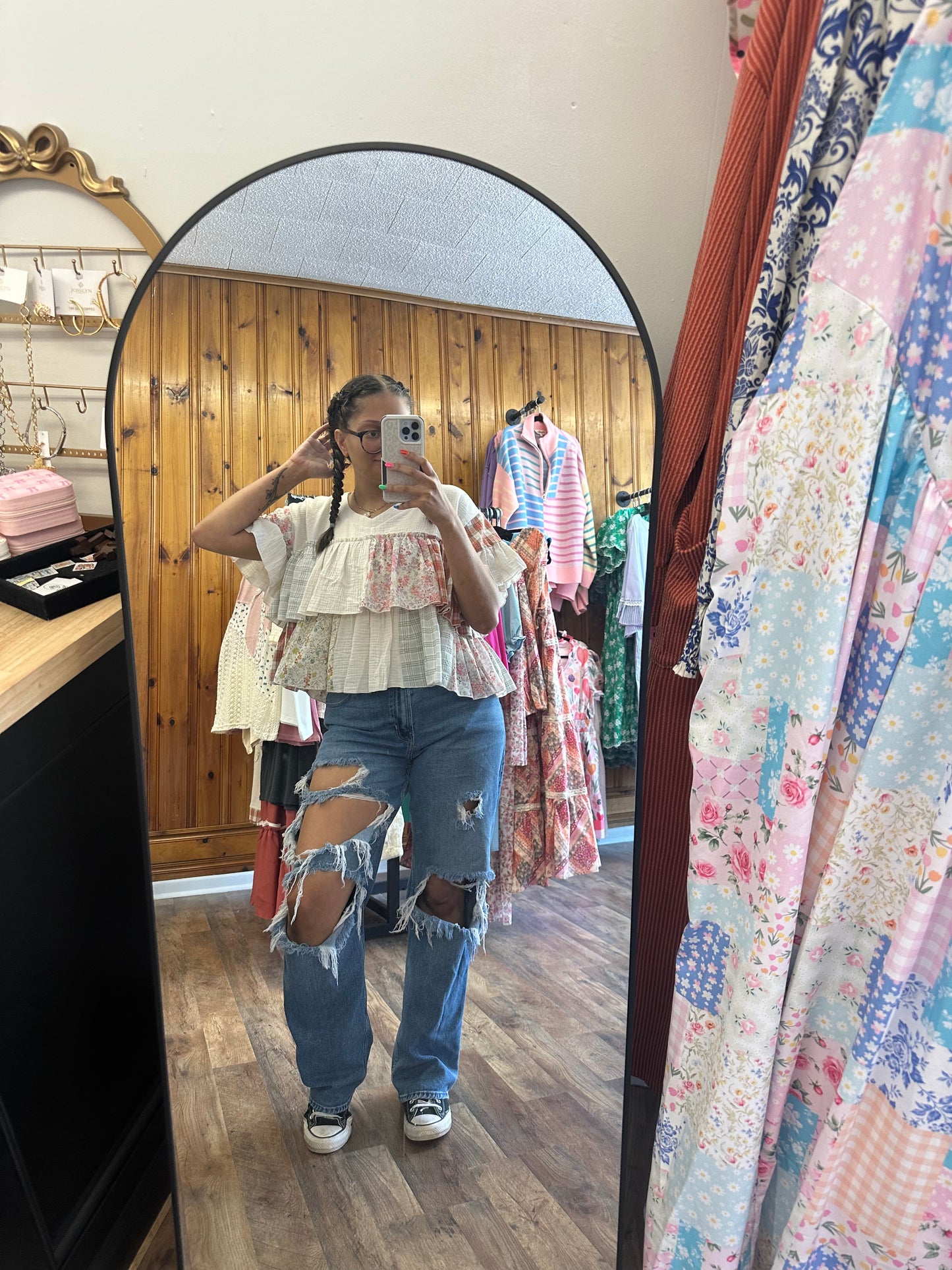 Boho Patchwork Top