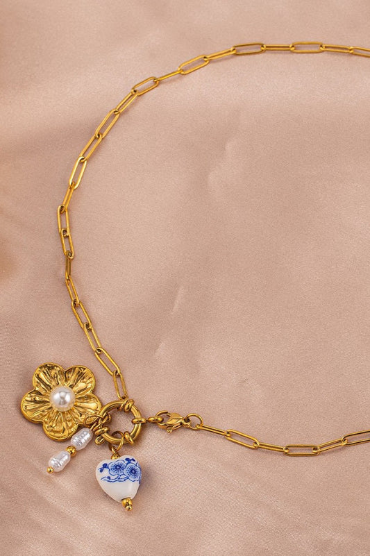 Blue Porcelain Necklace