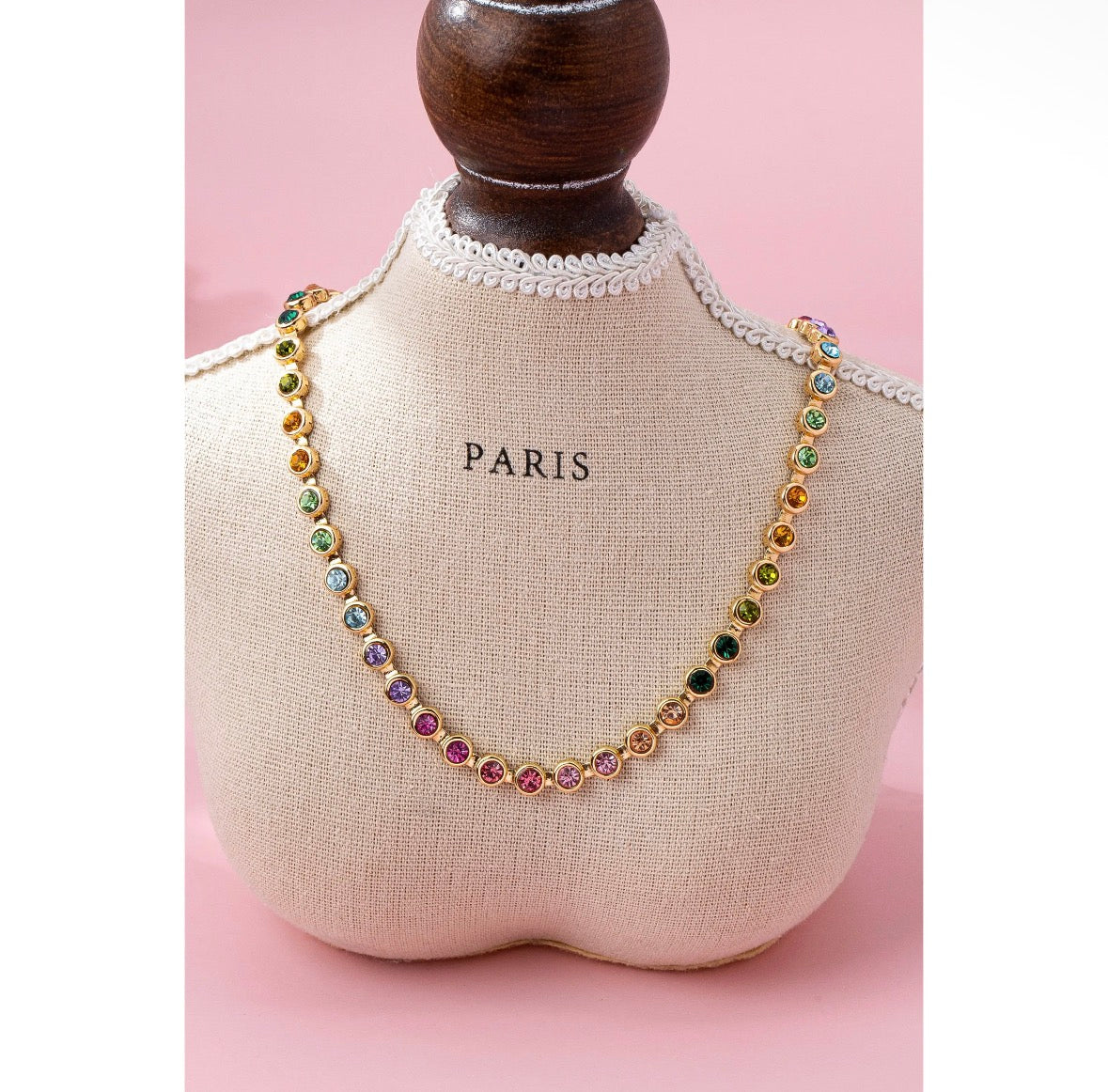 Rainbow Tennis Necklace