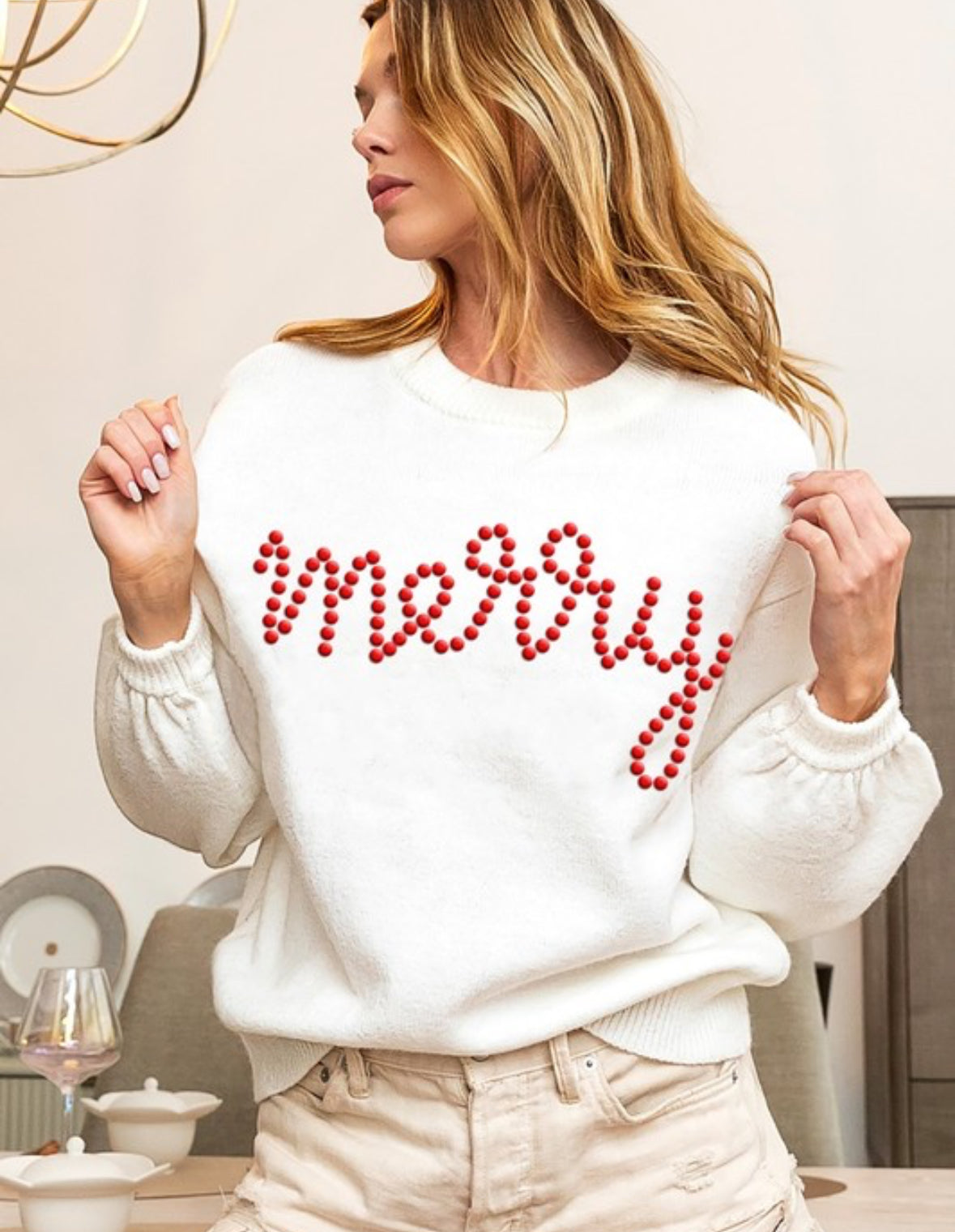 BiBi Merry Beaded Sweater