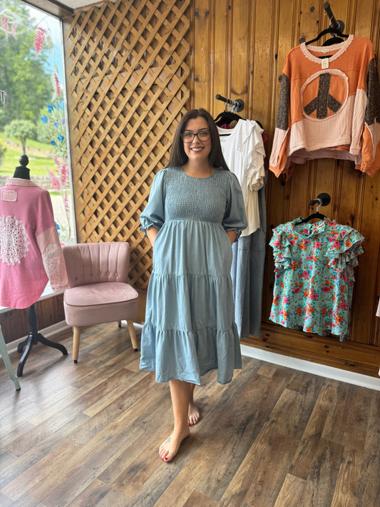 Elloh Denim Midi Dress