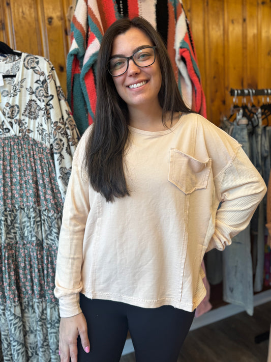 Umgee Waffle Knit Long Sleeve