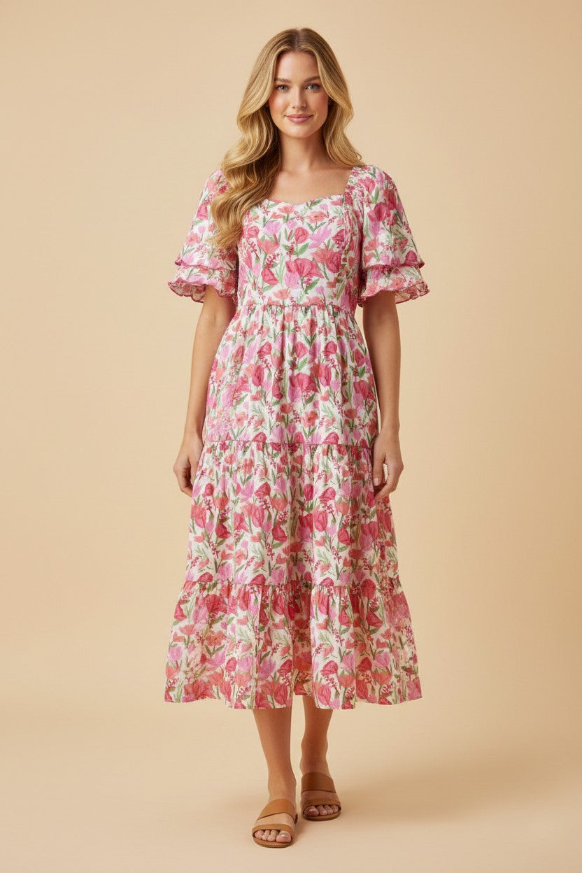 Hayden Tulip Sleeve Dress