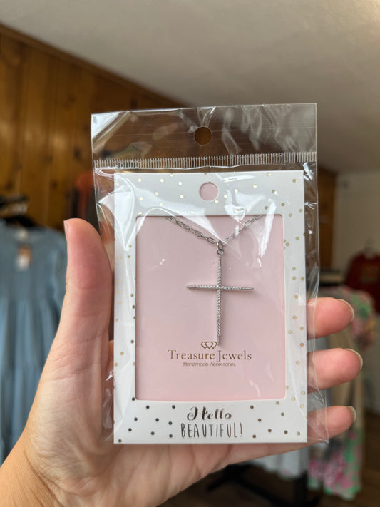 Crystal Cross Necklace