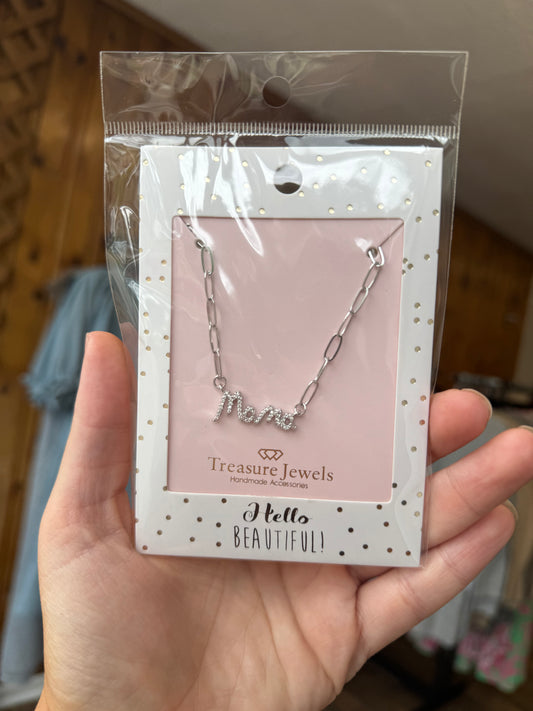 Mama Silver Necklace