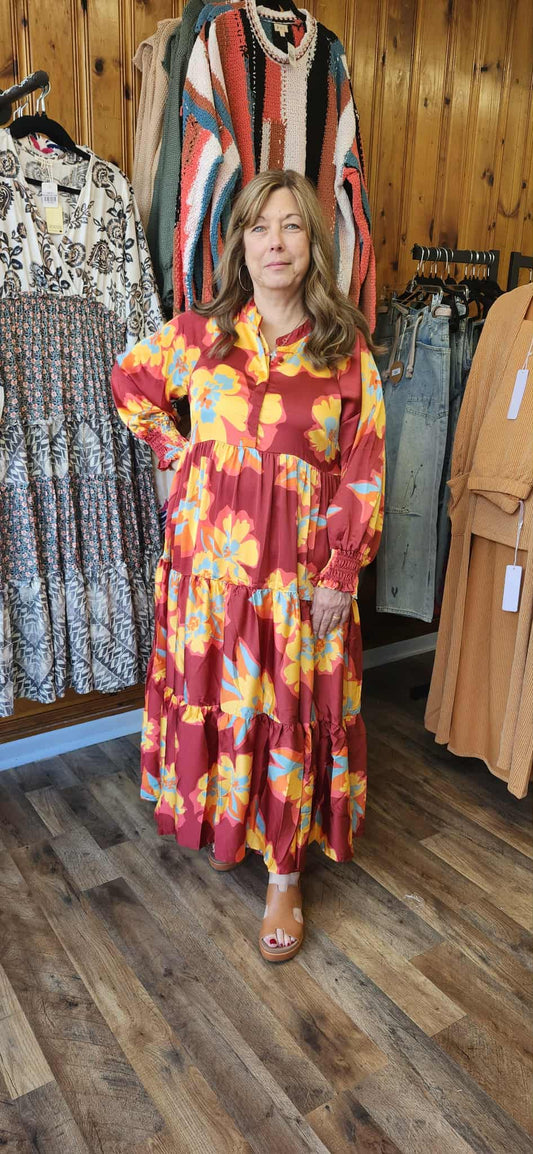 Umgee Retro Maxi Dress