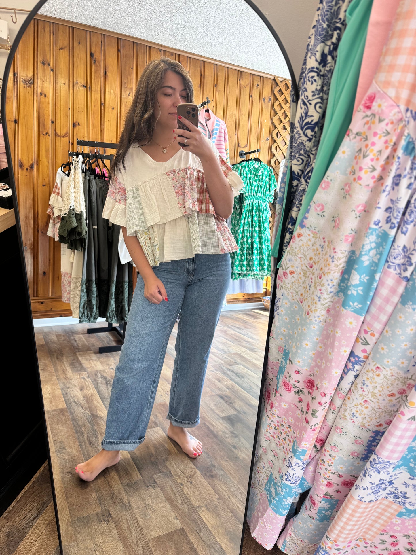 Boho Patchwork Top