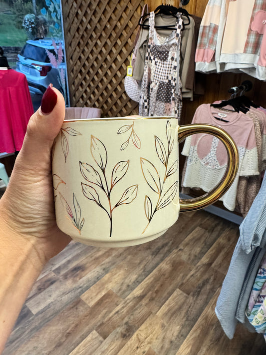 Gold Leaves Mug