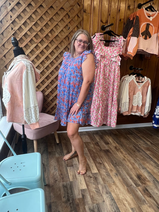 Umgee Blue Mix Dress