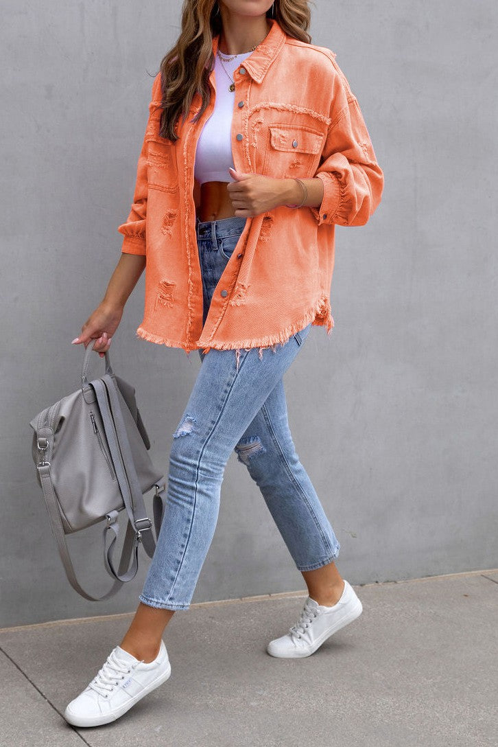 Distressed Denim Jacket