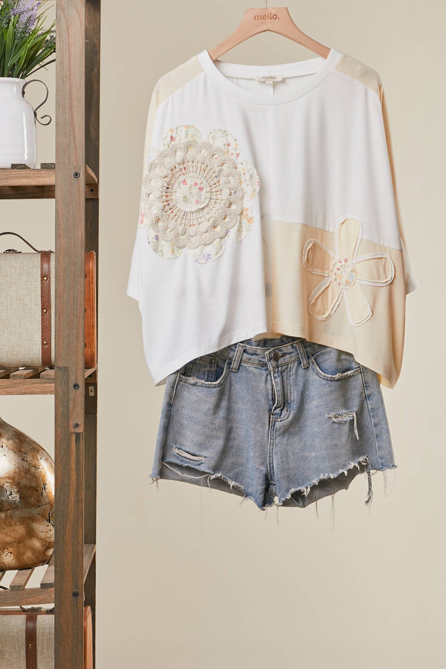 Embroidered Patch Top